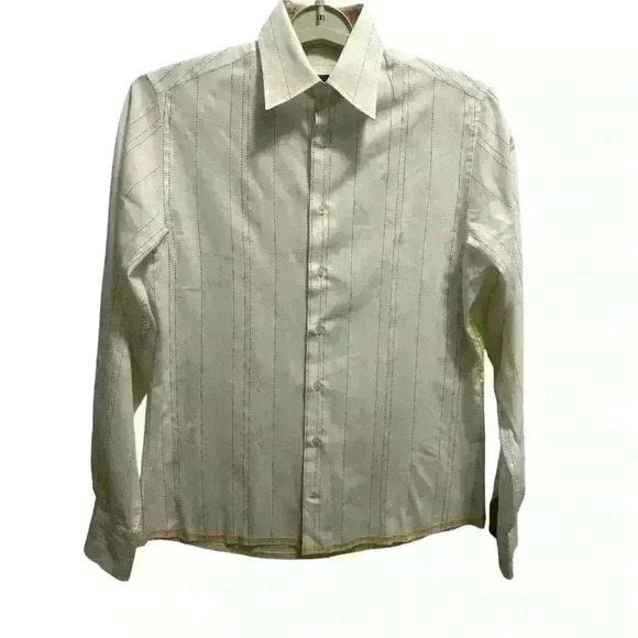 GEORG ROTH- White Long Sleeve Buttoned Shirt/froral Print Contrast Cuff/Collar S - Picture 2 of 6